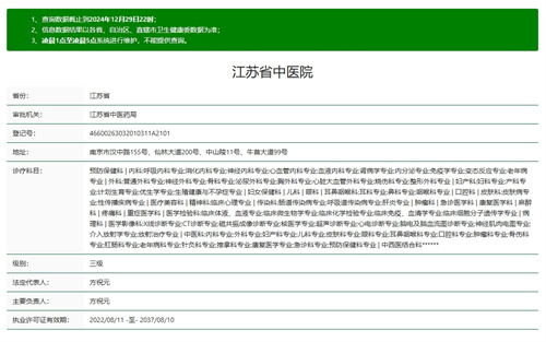 江苏省中医院资质