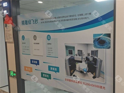 汉阳艾格眼科绿飞秒介绍墙