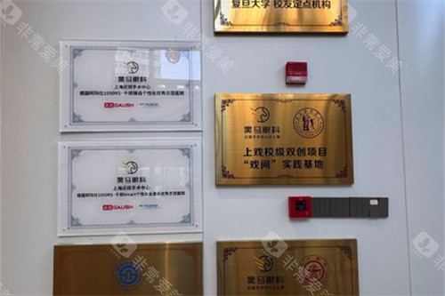 上海黑马眼科荣誉墙